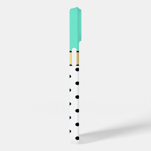 Eleganter und einzigartiger hellgrüner Polka-Dot Case-Mate iPhone Hülle (Rückseite / Rechts)