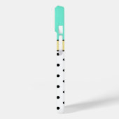 Eleganter und einzigartiger hellgrüner Polka-Dot Case-Mate iPhone Hülle (Rückseite / Links)