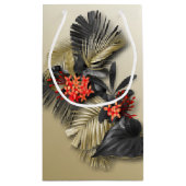 Eleganter und exotischer Urlaub tropischer Foliage Kleine Geschenktüte (Rückseite)