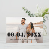 Eleganter und feiner Brief Save the Date Postkarte (Stehend Vorderseite)