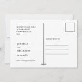 Eleganter und feiner Brief Save the Date Postkarte (Rückseite)