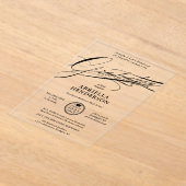 Eleganter und formaler Script-Abschluss Acryleinladungen (Ablage )