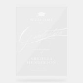 Eleganter und formaler Script-Abschluss Acrylschild (Vorderseite)