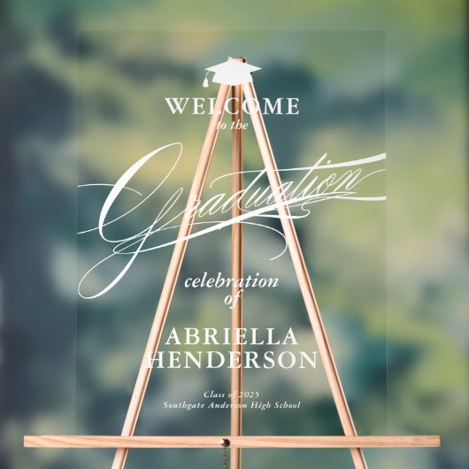 Eleganter und formaler Script-Abschluss Acrylschild (Neutral)