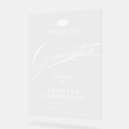 Eleganter und formaler Script-Abschluss Acrylschild (Winkel)