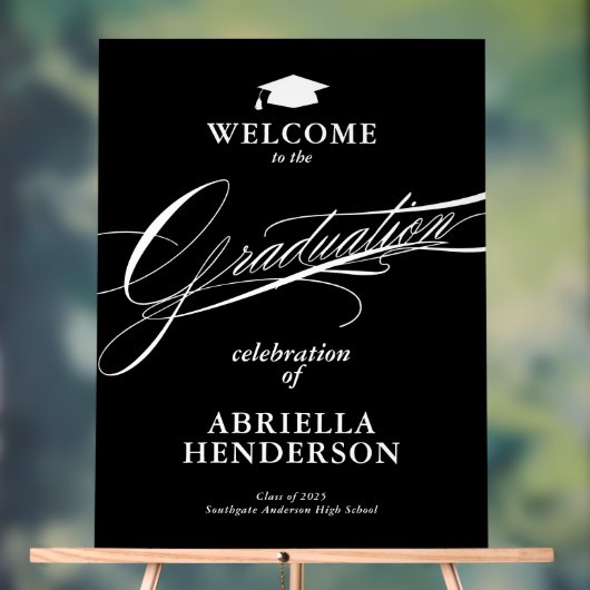 Eleganter und formaler Script-Abschluss Acrylschild (Neutral)