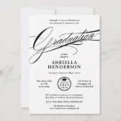 Eleganter und formaler Script-Abschluss Einladung (Vorderseite)