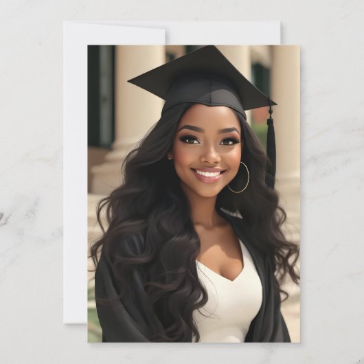 Eleganter und formaler Script-Abschluss Einladung (Rückseite)