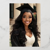 Eleganter und formaler Script-Abschluss Folieneinladung (Rückseite)