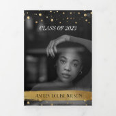 Eleganter und Fun Gold Abschluss Einladung dreimal (Cover)