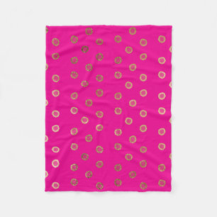 Eleganter und Girly Imitat-GoldGlitzer punktiert Fleecedecke