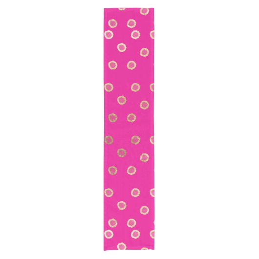 Eleganter und Girly Imitat-GoldGlitzer punktiert Kurzer Tischläufer (Vorderseite)