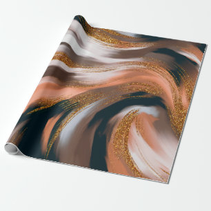 Eleganter und glamouröser Stil. Natürliche Farbpal Geschenkpapier