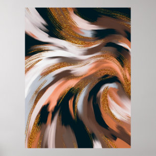 Eleganter und glamouröser Stil. Natürliche Farbpal Poster