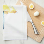 Eleganter und künstlerischer Goldener Herbstschirm Geschirrtuch (Viertel Falte)