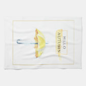 Eleganter und künstlerischer Goldener Herbstschirm Geschirrtuch (Horizontal)