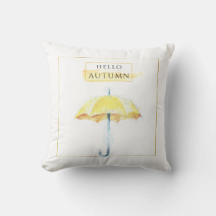 Eleganter und künstlerischer Goldener Herbstschirm Kissen