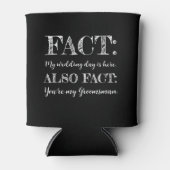 Eleganter und lustiger Trauzeuge Vorschlag Schwarz Dosenkühler (Vorderseite)