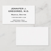 Eleganter und minimaler Arzt Visitenkarte (Vorne/Hinten)