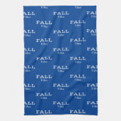 Eleganter und minimaler Fall | Fall Vibes Blue Geschirrtuch (Vertikal)