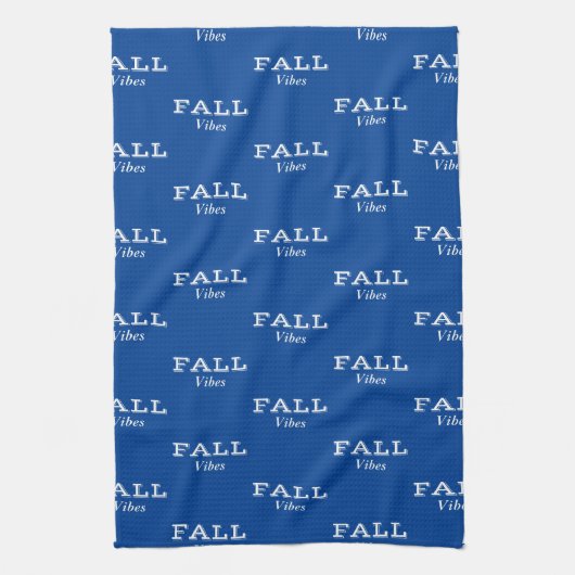 Eleganter und minimaler Fall | Fall Vibes Blue Geschirrtuch (Vertikal)