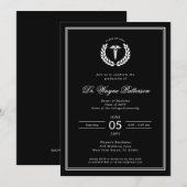 Eleganter und Minimalistischer Abschluss der Mediz Einladung (Vorne/Hinten)