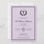 Eleganter und Minimalistischer Abschluss der Mediz Einladung (Vorderseite)