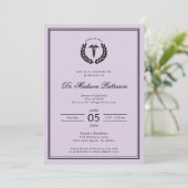 Eleganter und Minimalistischer Abschluss der Mediz Einladung (Stehend Vorderseite)