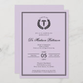 Eleganter und Minimalistischer Abschluss der Mediz Einladung (Vorne/Hinten)