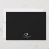 Eleganter und Minimalistischer Abschluss der Mediz Einladung (Rückseite)