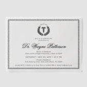 Eleganter und Minimalistischer Abschluss der Mediz Pergament Einladungen (Vorderseite)