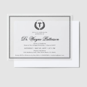 Eleganter und Minimalistischer Abschluss der Mediz Pergament Einladungen