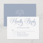 Eleganter und minimalistischer Hochzeitstil RSVP Karte (Vorne/Hinten)