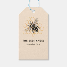 Eleganter und Minimalistischer Honigbier Geschenkanhänger