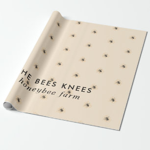 Eleganter und Minimalistischer Honigbier Geschenkpapier