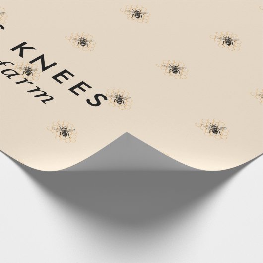 Eleganter und Minimalistischer Honigbier Geschenkpapier (Ecke)