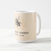 Eleganter und Minimalistischer Honigbier Kaffeetasse (VorderseiteRechts)