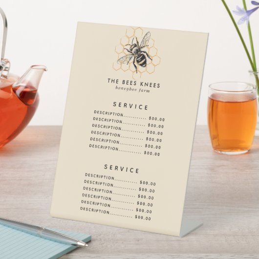 Eleganter und Minimalistischer Honigbier Sockelschild (In Situ)