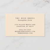 Eleganter und Minimalistischer Honigbier Treuekarte (Rückseite)