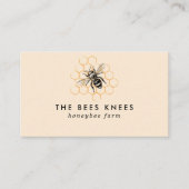 Eleganter und Minimalistischer Honigbier Visitenkarte (Vorderseite)
