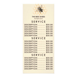 Eleganter und Minimalistischer Honigbier Werbekarte