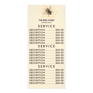 Eleganter und Minimalistischer Honigbier Werbekarte