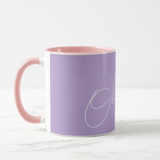 Eleganter und minimalistischer Personalisierter Na Tasse (Links)