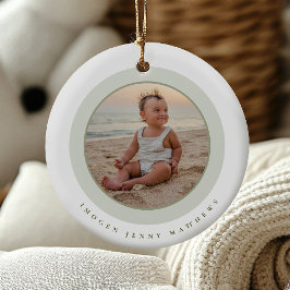 Eleganter und moderner Baby's First Christmas Keep Keramik Ornament