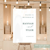 Eleganter und moderner Begrüßungsgrün Acrylschild