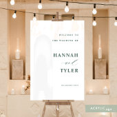 Eleganter und moderner Begrüßungsgrün Acrylschild