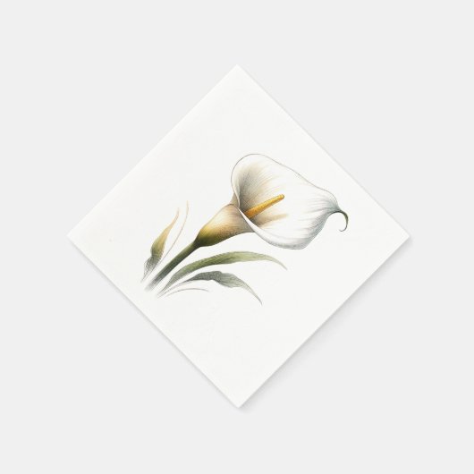 Eleganter und moderner Calla Lily Chic Serviette (Ecke)