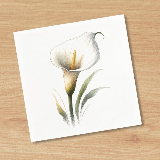 Eleganter und moderner Calla Lily Chic Serviette