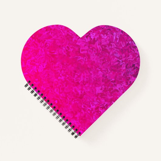 Eleganter und moderner Fuschia-rosa abstrakter Gra Notizblock (Vorderseite)