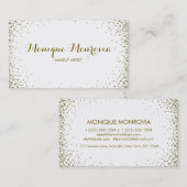 Eleganter und moderner Goldconfetti-Glitzer Visitenkarte (Vorne/Hinten)